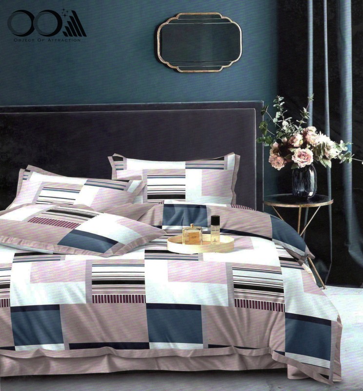 OOA 144 TC Polycotton King Size Double Bedsheet With 2 Pillow Cover